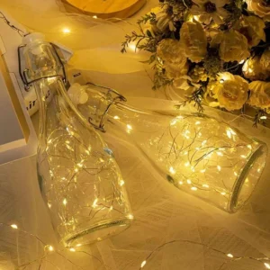 Luzes de Fadas LED de Fio de Cobre De 1/2/3 M-Mini Cordas De Luz Para Quarto, Casamento, Festa e Decoração de Natal